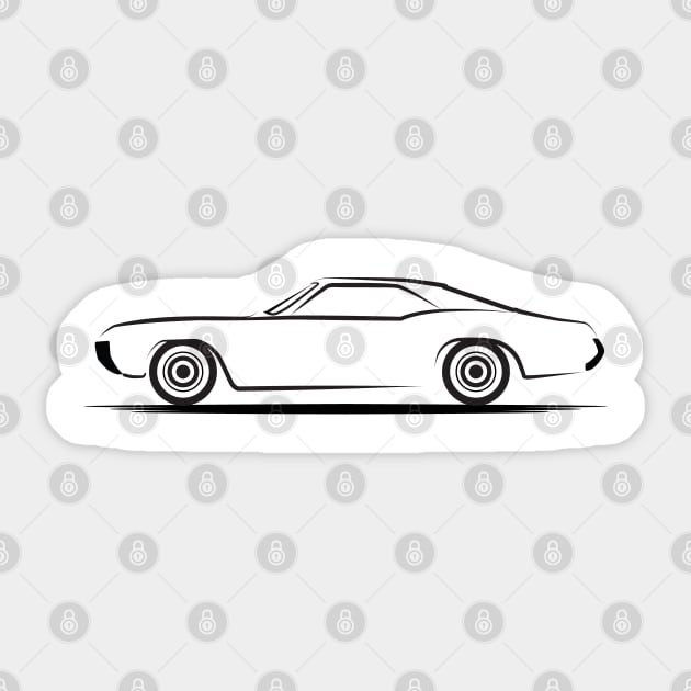 1969 Buick Riviera Black Sticker by PauHanaDesign